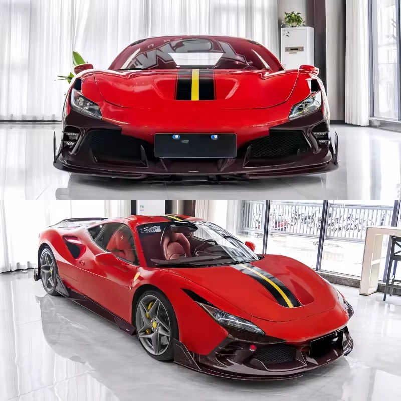 CMST-style dry carbon fiber full exterior body kit for Ferrari F8 upgrades and modifications - Image 4